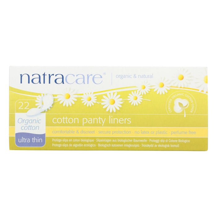 Natracare Ultra Thin Organic Cotton Panty Liners - 22 Pack.