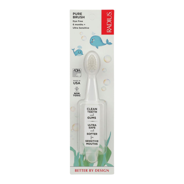 Radius - Pure Baby Toothbrush 6-18 Months - Ultra Soft - Case Of 6.