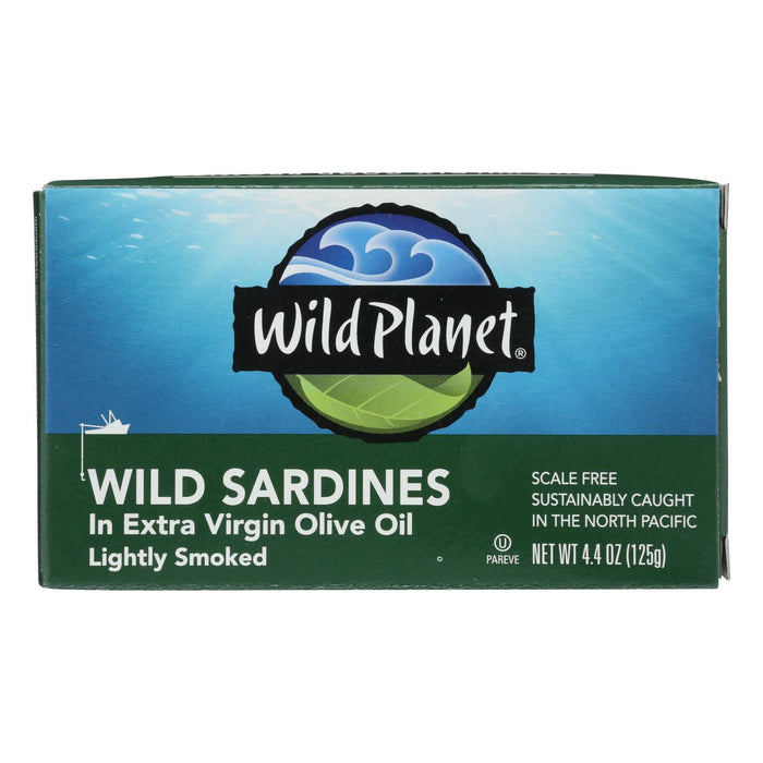 Wild Planet Wild Sardines In Extra Virgin Olive Oil - Case Of 12 - 4.375 Oz