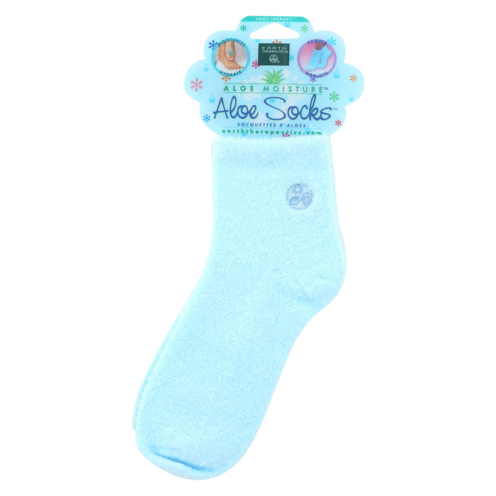 Earth Therapeutics Aloe Socks Blue - 1 Pair.