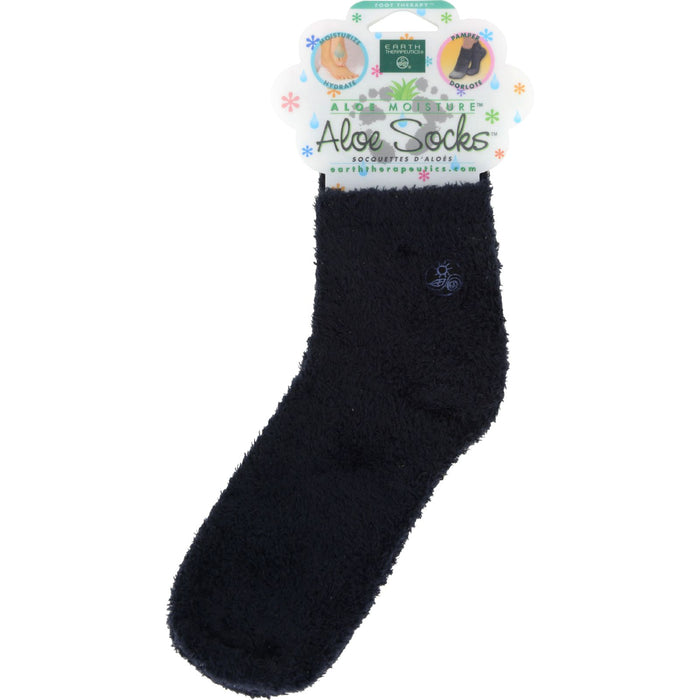 Earth Therapeutics Moisturizing Aloe Socks Black - 1 Pair.