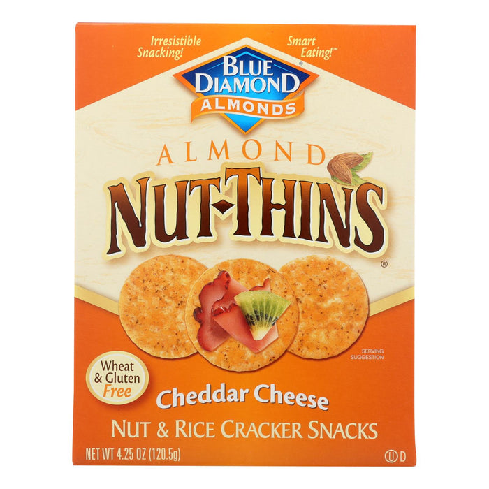 Blue Diamond - Nut Thins - Cheddar Cheese - Case Of 12 - 4.25 Oz