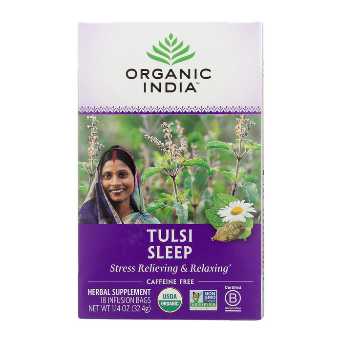 Organic India Tulsi True Wellness Sleep Tea - 18 Tea Bags - Case Of 6.