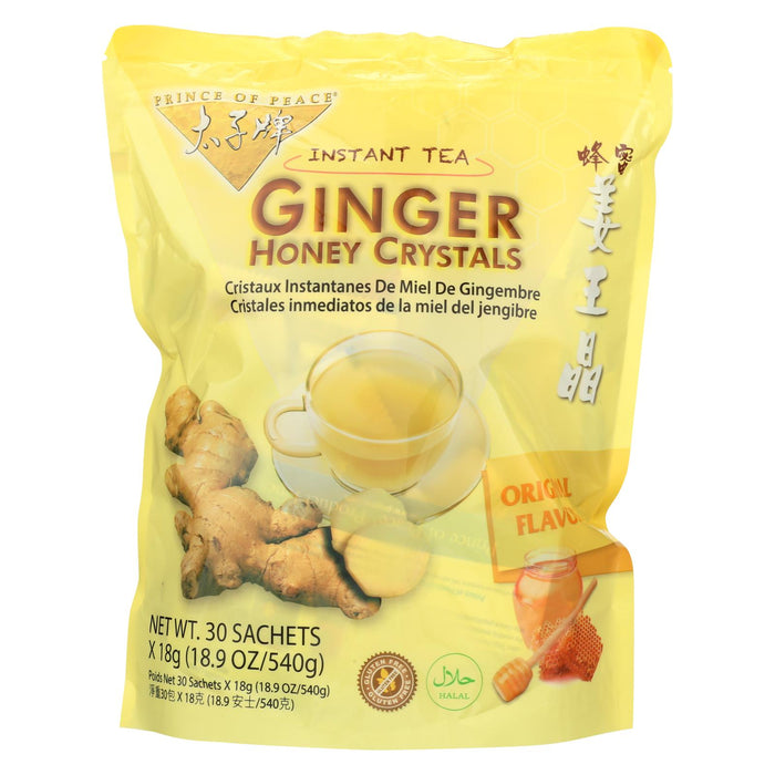 Prince Of Peace Ginger Honey Crystals - 30 Count.