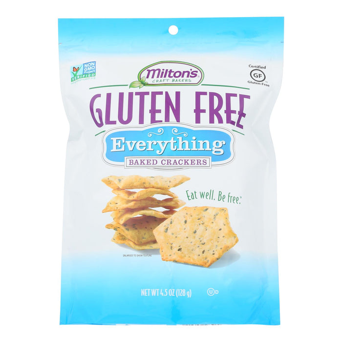 Miltons Gluten Free Baked Crackers - Everything - Case Of 12 - 4.5 Oz