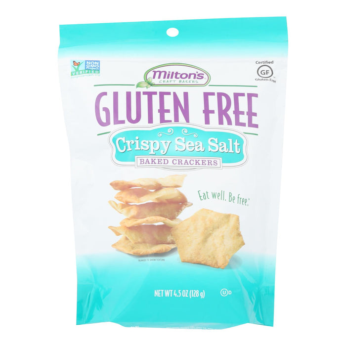 Miltons Gluten Free Baked Crackers - Crispy Sea Salt - Case Of 12 - 4.5 Oz