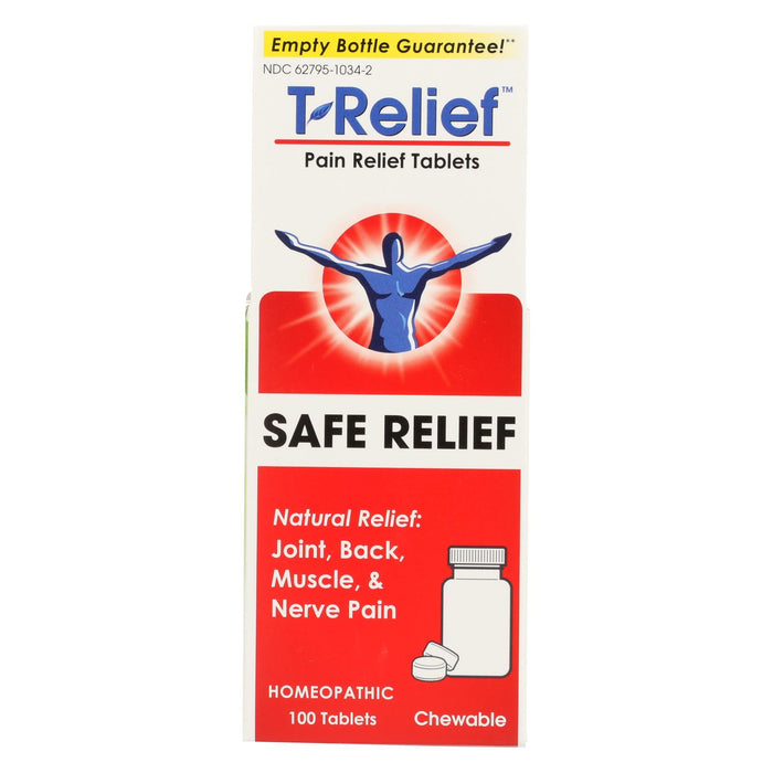 T-relief - Pain Relief Tablets - Arnica Plus 12 Natural Ingredients - 100 Tablets.