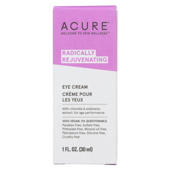 Acure - Eye Cream - Chlorella And Edelweiss Stem Cell - 1 Fl Oz