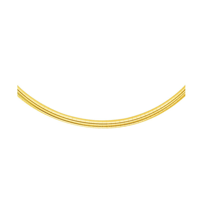 14k Yellow Gold Chain in a Classic Omega Design (4 mm).