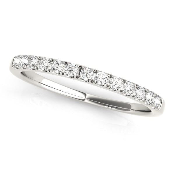 14k White Gold Timeless Diamond Wedding Ring (1/5 cttw).