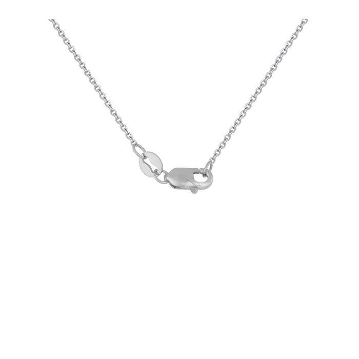 14k White Gold Diamond Studded Circle Pendant with Cut-out (1/3 cttw).