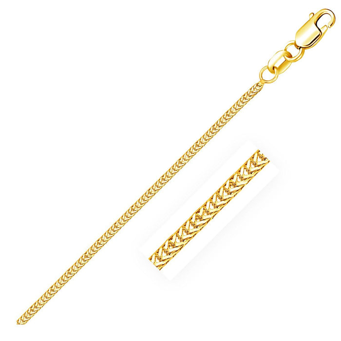 14k Yellow Gold Foxtail 1.0mm Chain.
