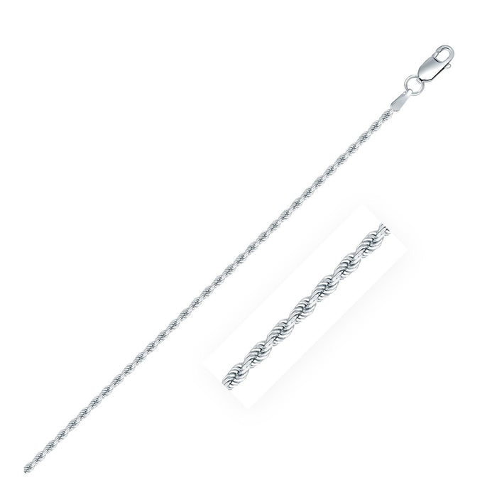 Sterling Silver 1.8mm Diamond Cut Rope Style Chain.