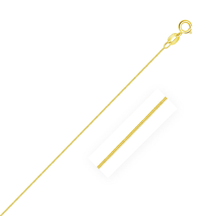 14k Yellow Gold Foxtail Chain 0.9mm