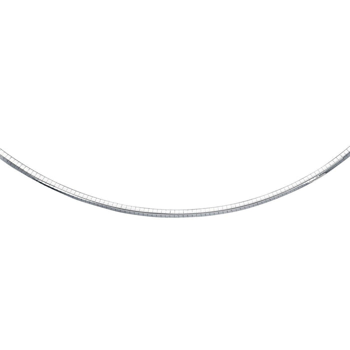 Sterling Silver Classic Omega Chain Necklace (4.0mm).