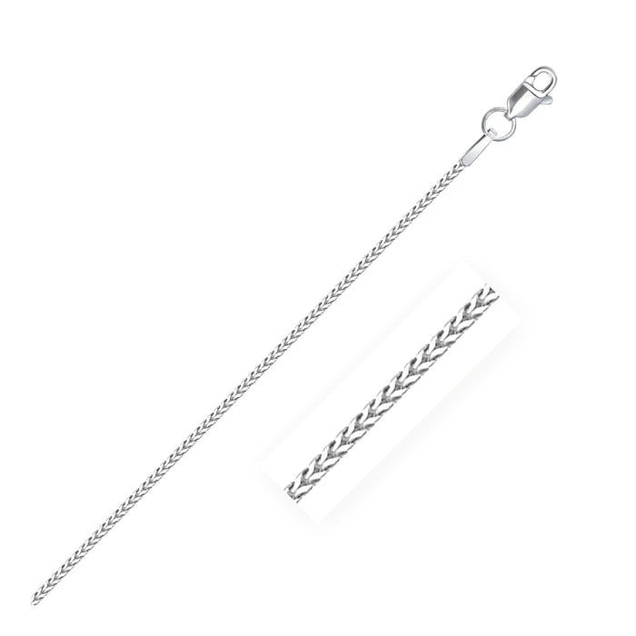 14k White Gold Franco Chain 0.9mm.