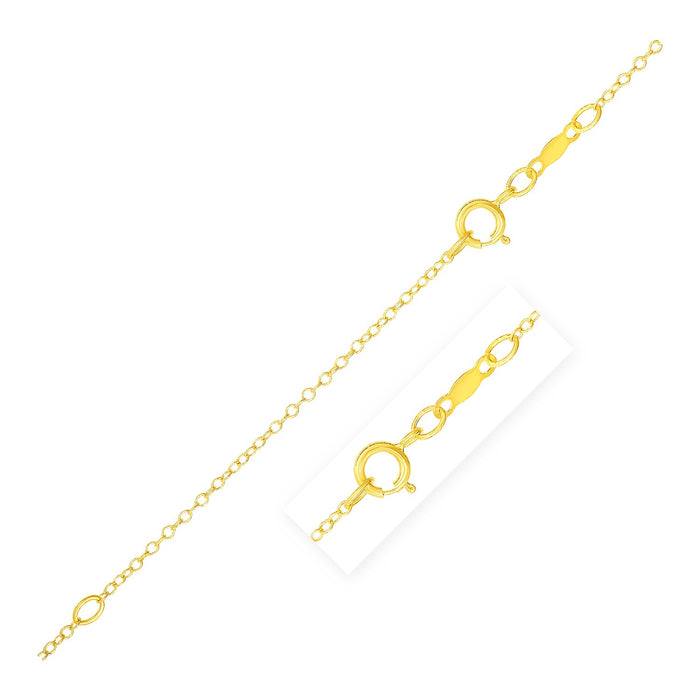 Extendable Cable Chain in 14k Yellow Gold (1.2mm).