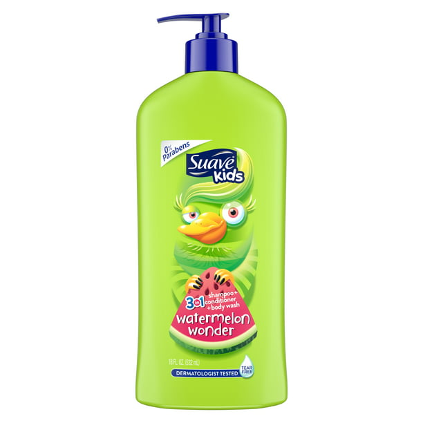 Suave Kids 3in1 Shampoo Conditioner Body Wash for a Tear-Free Shower or Bath