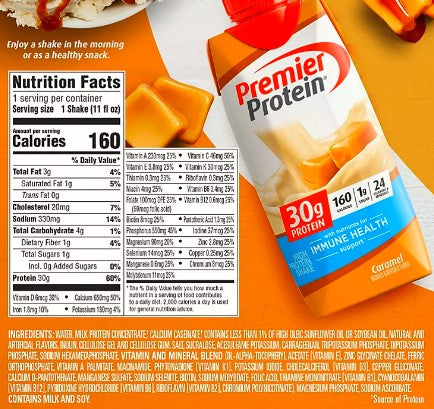 Premier Protein 30g. High Protein Shake, Caramel (11 fl. oz., 15 pk.)