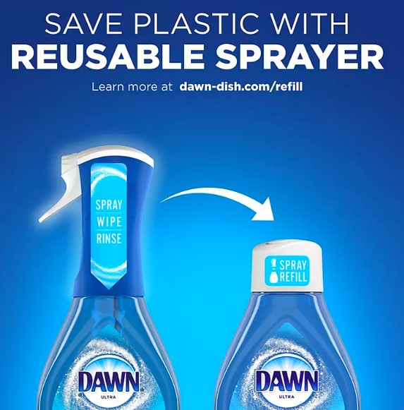 Dawn Platinum Powerwash Dish Spray & Refill Set, Fresh Scent (1 spray + 2 refills)