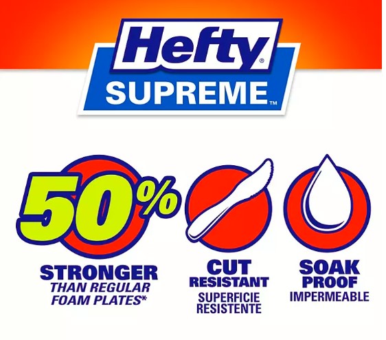 Hefty Supreme Foam Disposable Lunch Plates, 8 7/8" (250 ct.)