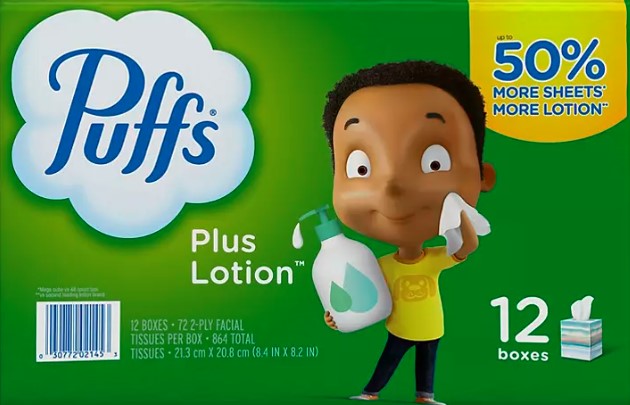 Puffs Plus Lotion Facial Tissues (72 tissues cube, 12 mega cubes)